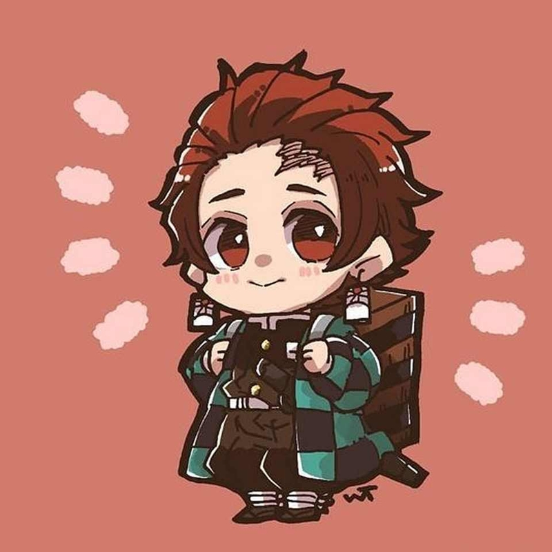 Nhân vật Tanjiro chibi siêu đáng yêu