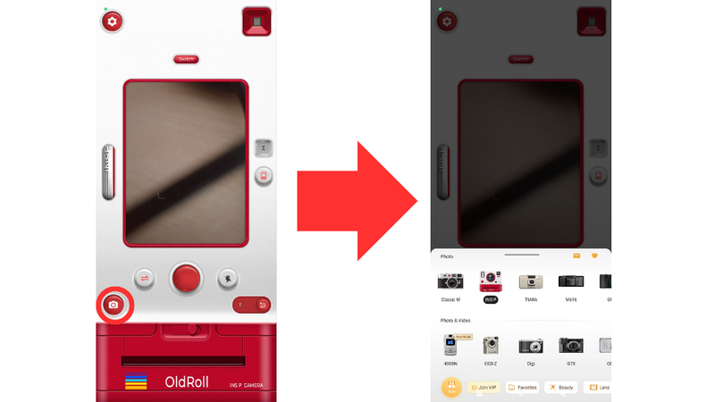 App chụp ảnh màu film - OldRoll