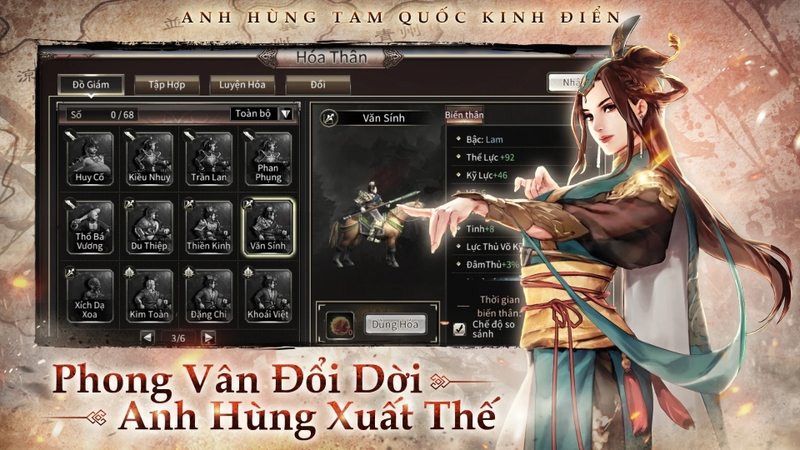 Hệ thống lớp nhân vật đa dạng