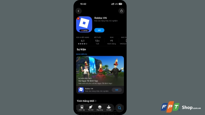 Tiến hành tải ứng dụng Roblox