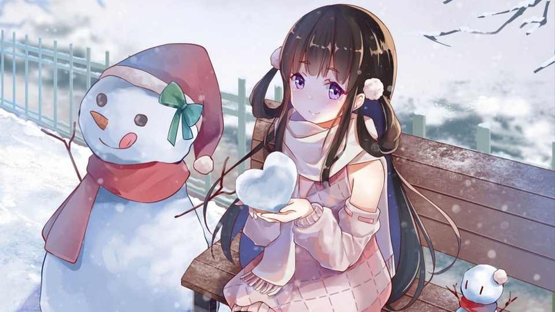 Mẫu ảnh anime Giáng sinh cute
