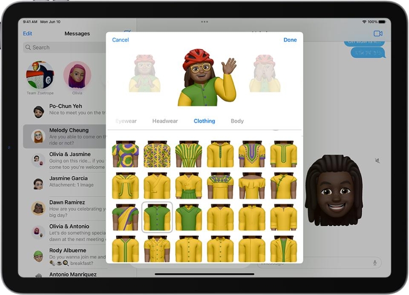 Animoji và Memoji trong Tin nhắn trên iPad - Hình 1