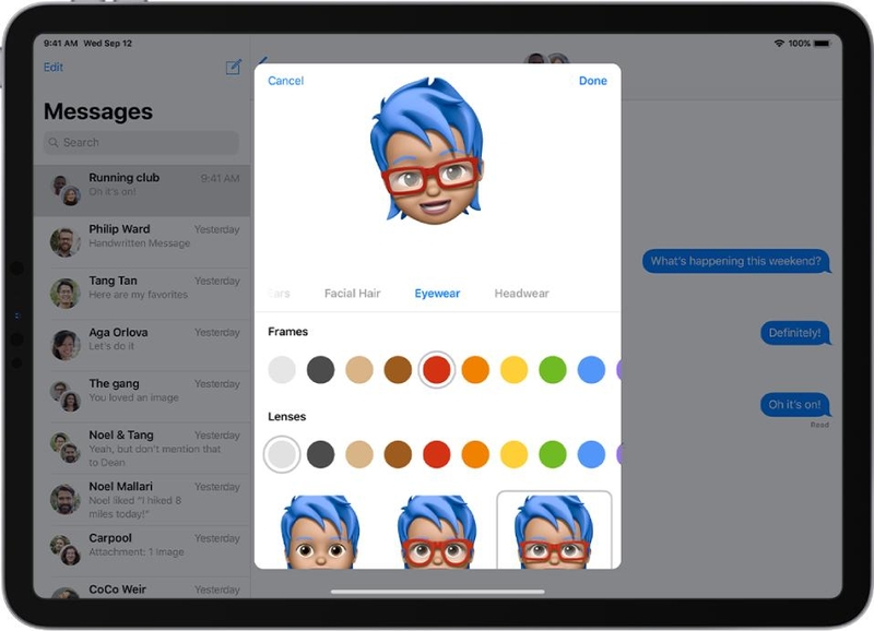 Animoji và Memoji trong Tin nhắn trên iPad - Hình 7