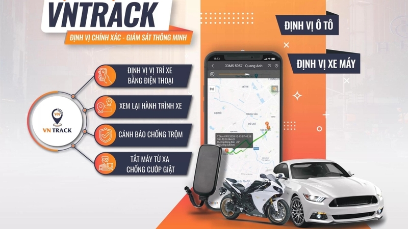 App định vị xe ô tô miễn phí Vntrack cho phép chủ xe theo dõi phương tiện từ xa