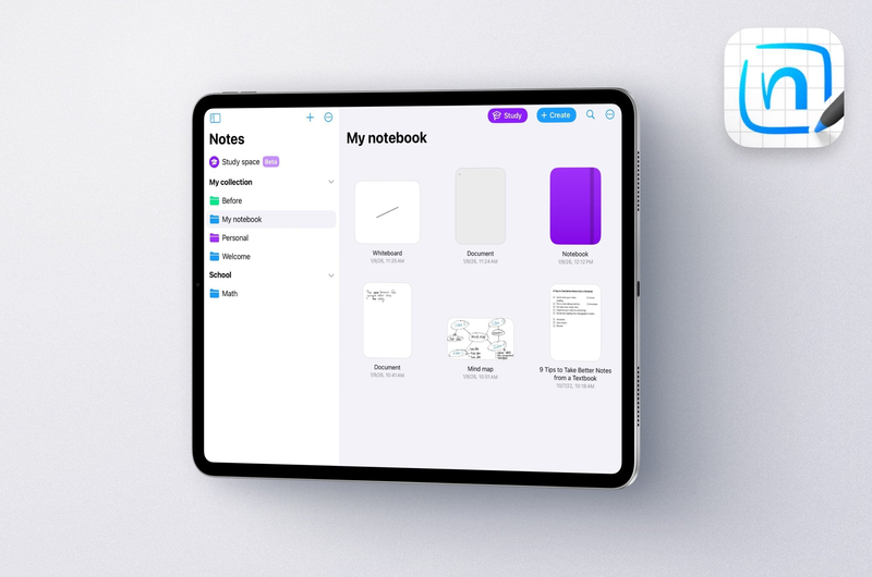 App ghi chú cho sinh viên trên iPad 4