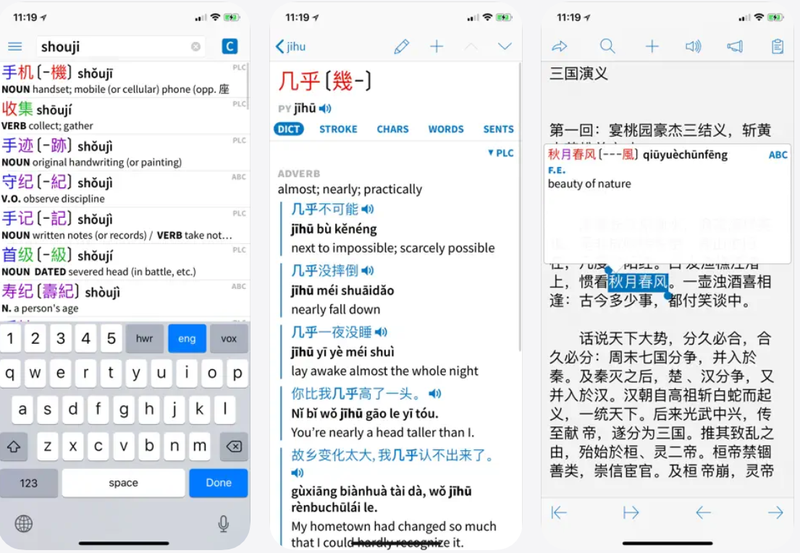 pleco chinese dictionary