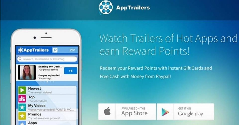 Ứng dụng App Trailers là một nền tảng cho phép người dùng kiếm tiền bằng cách xem video