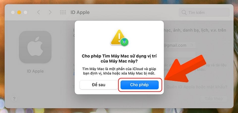 Cho phép quyền truy cập trên máy tính