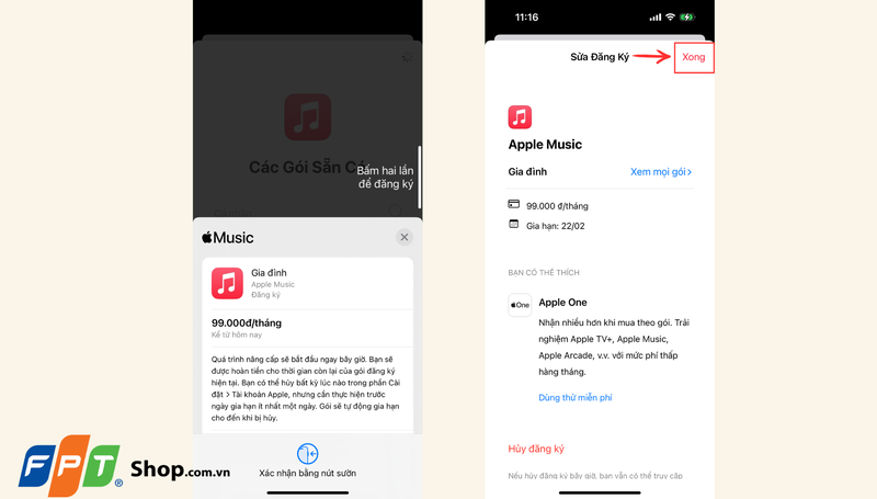 Thanh toán gói Gia đình