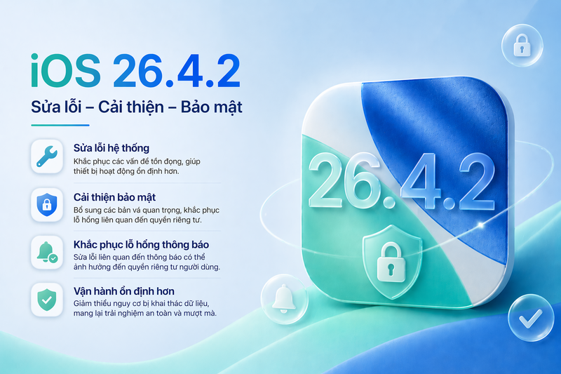 Giới thiệu bản cập nhật iOS 26.4.2