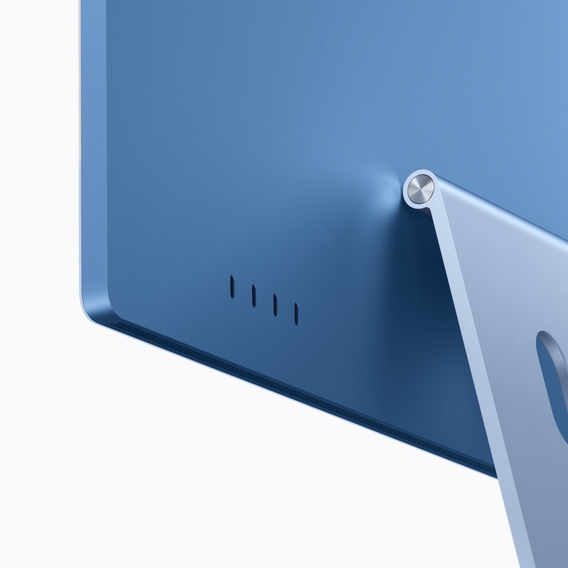 iMac 24 inch M6 trang bị tối đa bốn cổng Thunderbolt 4, hỗ trợ kết nối thiết bị lưu trữ và phụ kiện ngoại vi.