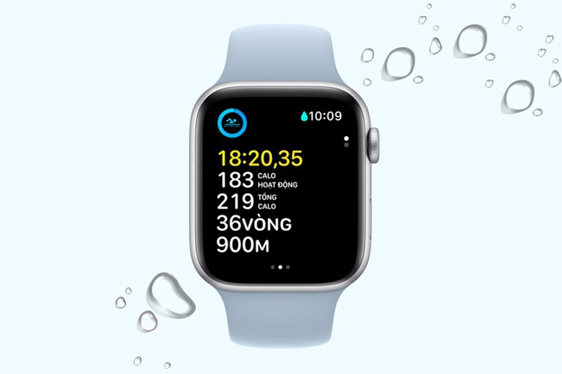 Apple Watch SE 2 GPS 44mm viền nhôm dây cao su 4