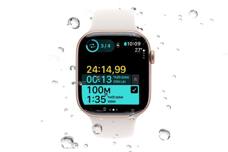 Apple Watch Series 10 GPS 46mm viền nhôm dây cao su cỡ S/M 6