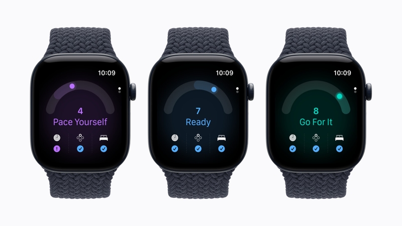 Tính năng Sẵn Sàng trên Apple Watch Series 12 đưa ra điểm số từ 0 đến 10, giúp người dùng đánh giá trạng thái cơ thể mỗi ngày. (Nguồn ảnh: Apple)