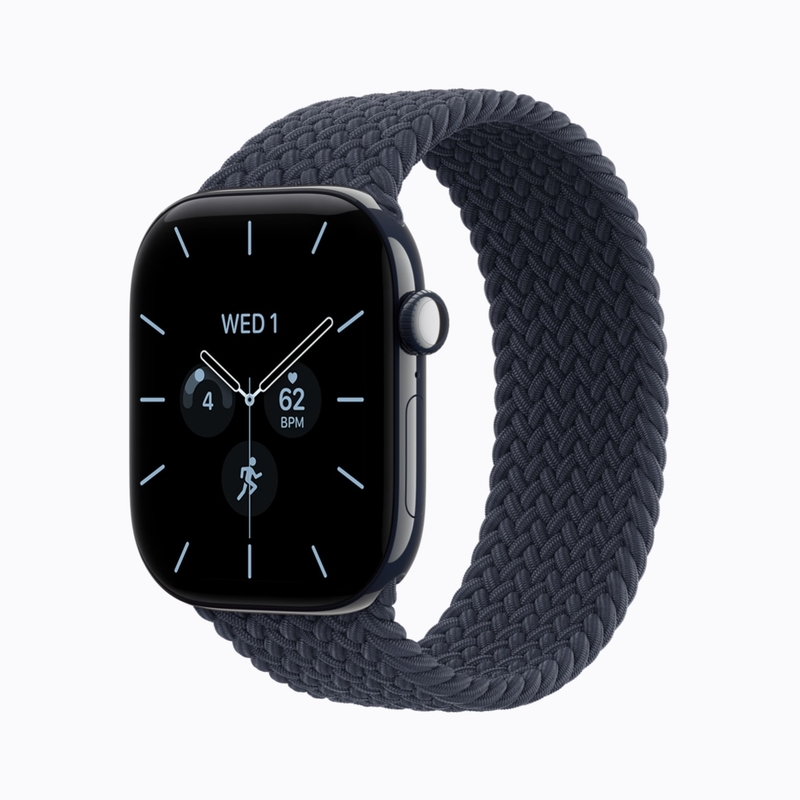 Apple Watch Series 12 có thêm phiên bản vỏ gốm màu xanh đêm, bên cạnh tùy chọn trắng ngọc trai. (Nguồn ảnh: Apple)