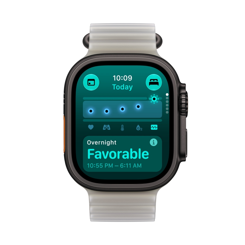 Ứng dụng Sinh Hiệu trên Apple Watch Ultra 4 cho phép theo dõi và đối chiếu các chỉ số sức khỏe ban ngày với dữ liệu thu thập qua đêm. (Nguồn ảnh: Apple)