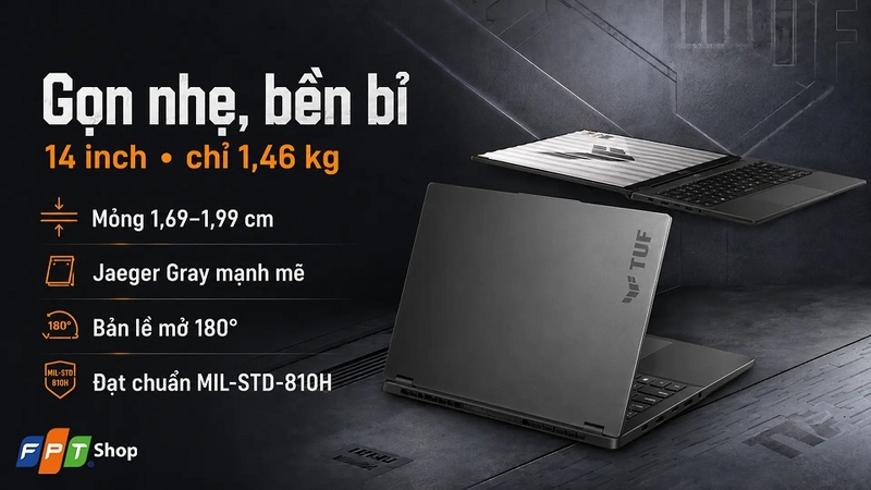 Thiết kế gọn nhẹ, thuận tiện mang theo