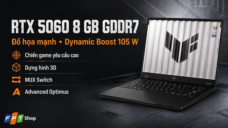 Đồ họa mạnh mẽ nhờ công nghệ Dynamic Boost 105 W