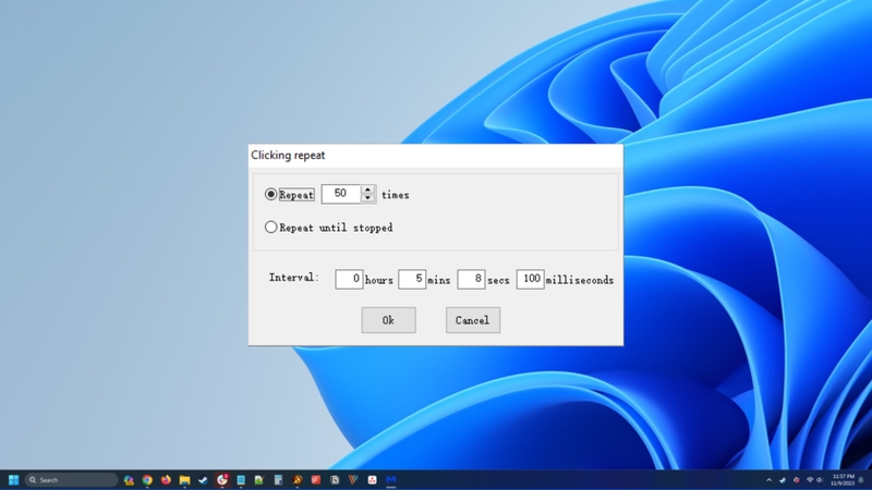 Thiết lập độ trễ, thời gian chạm và số lần lặp lại