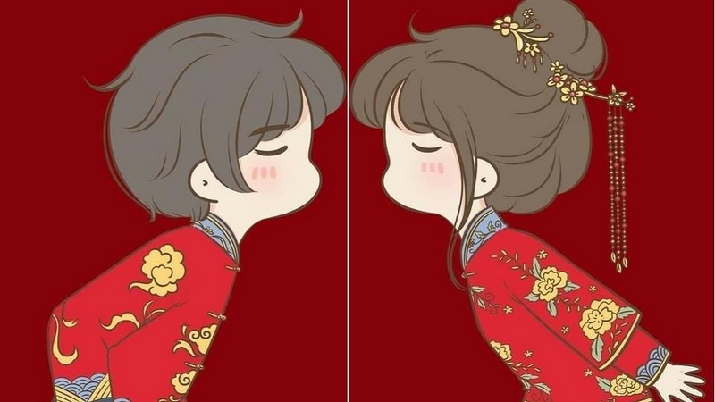 Mẫu avatar cặp anime cho 2 người đáng yêu dành cho cặp đôi mới cưới