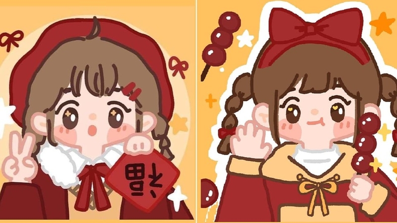 Chia sẻ niềm vui dịp tết cùng avatar đôi bạn thân