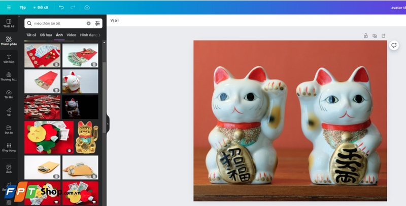 Chọn các mẫu avatar tết có sẵn