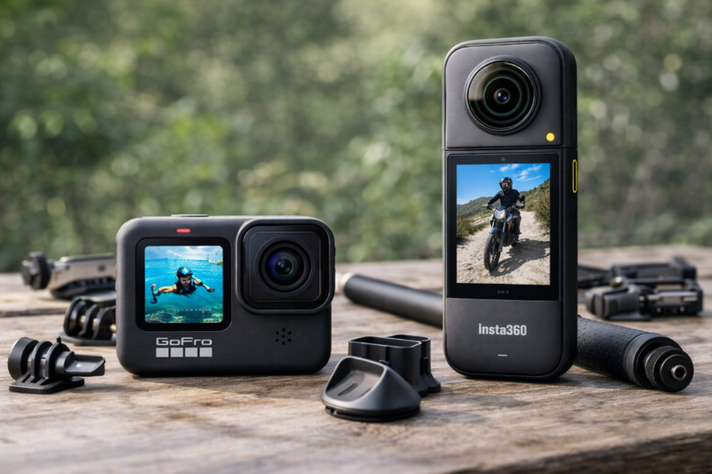 Insta360 và GoPro có nhiều dòng camera hành động phù hợp từng kiểu ghi hình