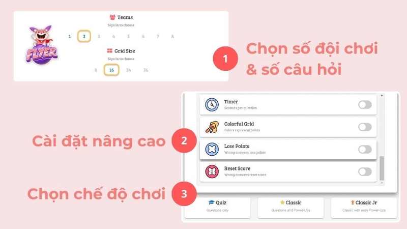 thiet lap choi tren baamboozle