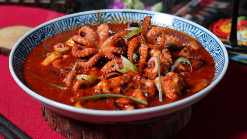bạch tuộc xào cay 4