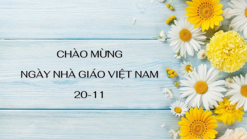 Background 20/11 truyền tải thông điệp tri ân