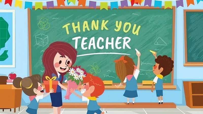 Mẫu background 20/11 đơn giản nhưng ý nghĩa