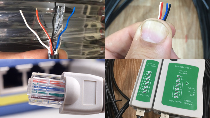 Các bước thực hiện quy trình bấm dây mạng 4 sợi