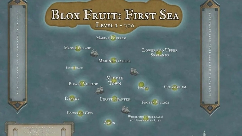 Bản đồ Blox Fruits Sea 1