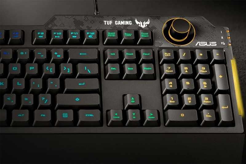 Bàn phím Gaming có dây Asus TUF K1 - Tích hợp núm âm lượng chuyên dụng