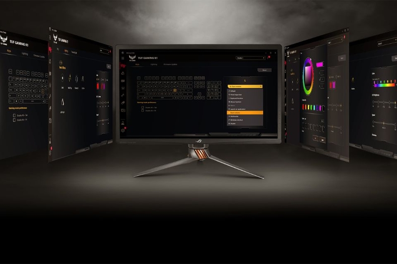Bàn phím Gaming có dây Asus TUF K1 - Tinh chỉnh bàn phím qua Armoury Crate