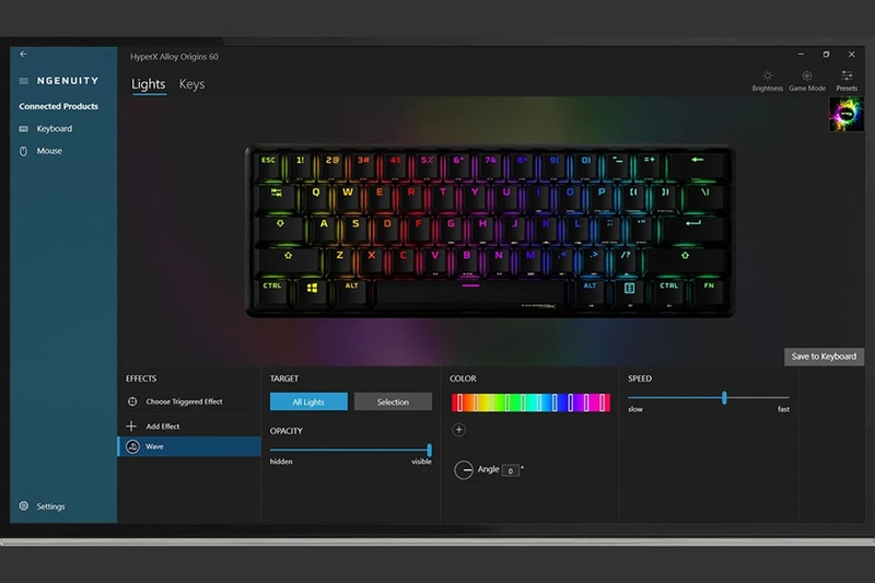 Phần mềm HyperX NGENUITY tùy chỉnh toàn diện