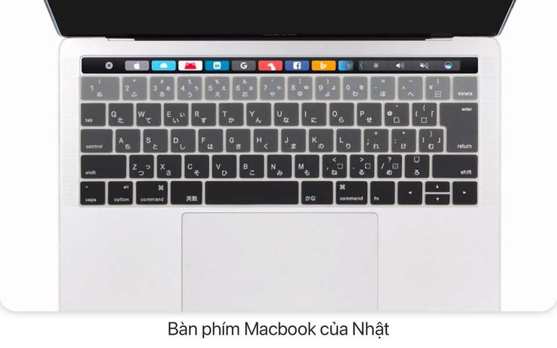 Cách dùng kí tự trên bàn phím MacBook Nhật