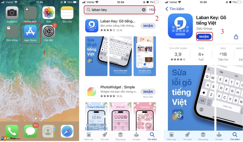 bàn phím số iphone 1