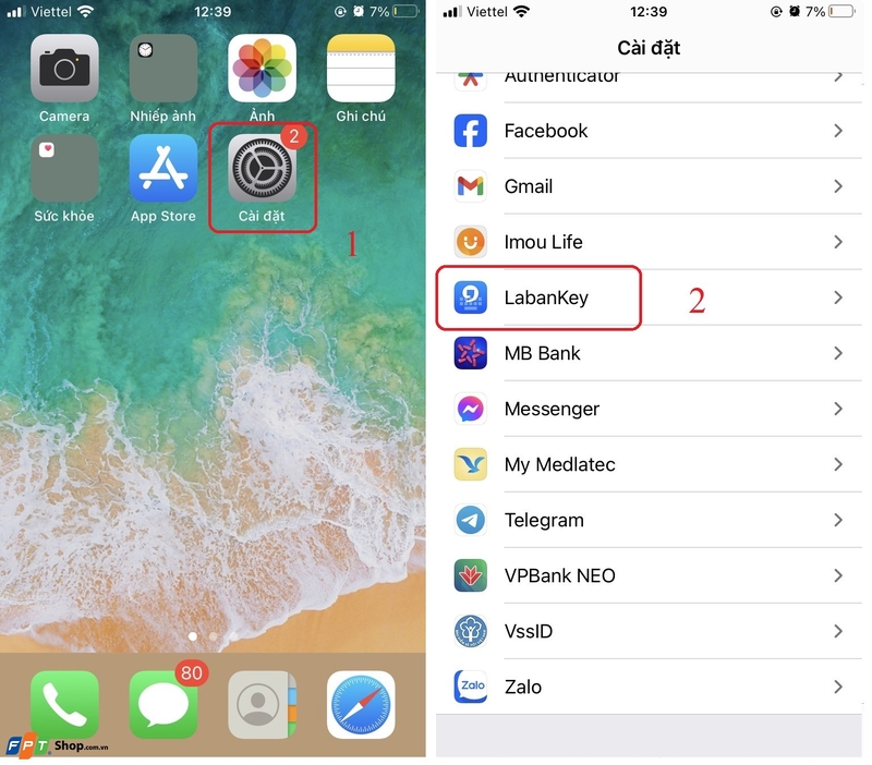 bàn phím số iphone 2