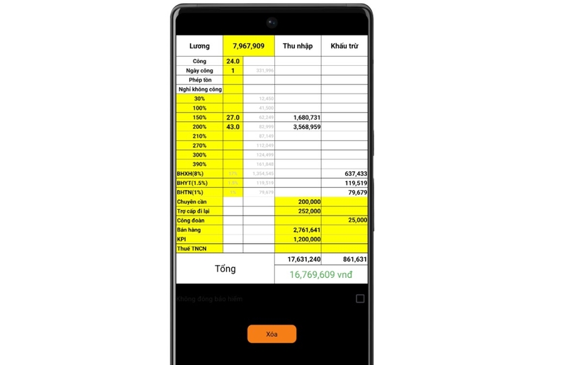 bảng chấm công ảnh 5