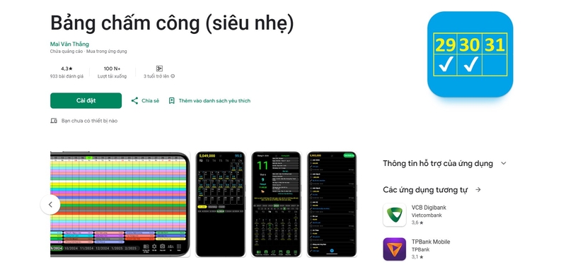 bảng chấm công ảnh 7