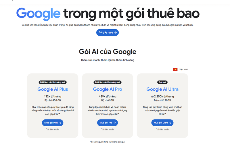 Bảng giá Gemini 2026 6