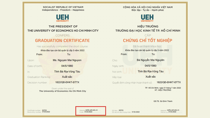 Bằng tốt nghiệp đại học có xếp loại không?