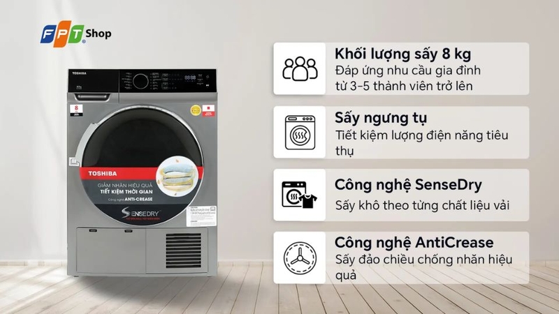 bảng mã lỗi máy sấy quần áo Toshiba 5