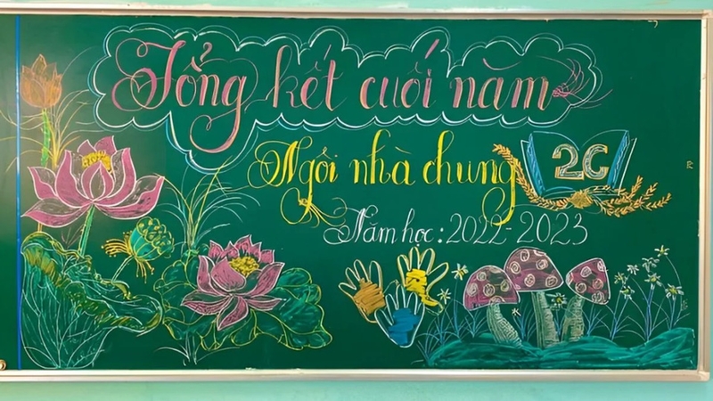 Những lưu ý khi trang trí bảng tổng kết năm học