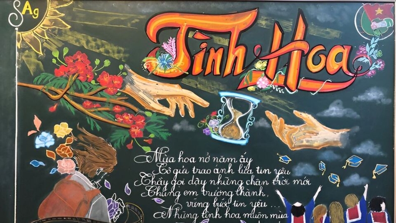 Những gợi ý mẫu trang trí bảng tổng kết năm học đẹp nhất 1