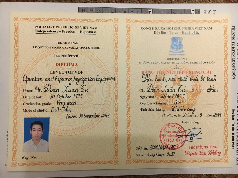 Vị trí của hệ trung cấp