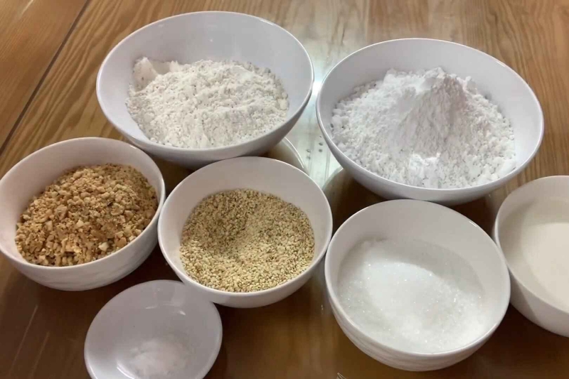 bánh bao chỉ nhân đậu phộng hình 2