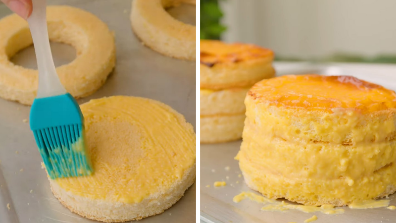 bánh bông lan phô mai tan chảy 3