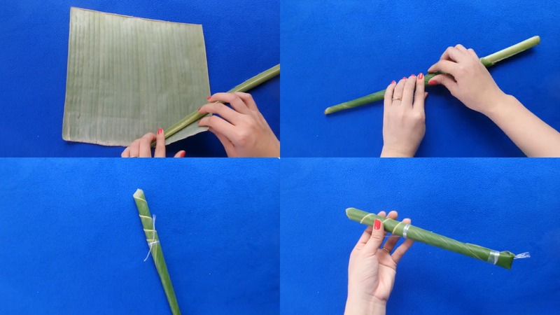 Bước 2: Cuốn ống bánh